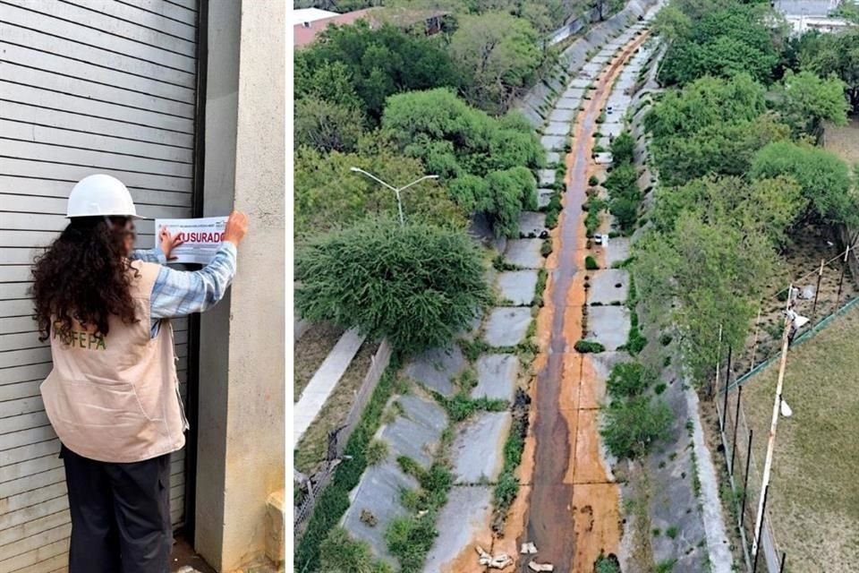 Personal de la Profepa aplicó sellos de clausura en el área de Granja de Tanques, al interior de la Planta Churubusco de Ternium. 