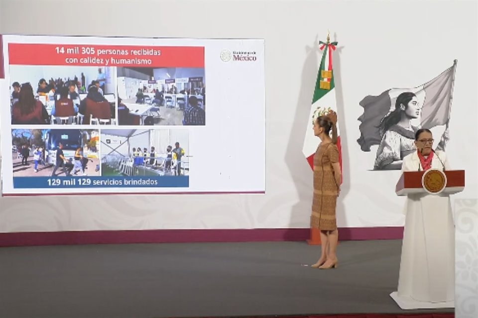 Titular de Segob informó que 14 mil 300 repatriados de Estados Unidos son atendidos en los centros instalados por el Gobierno federal.