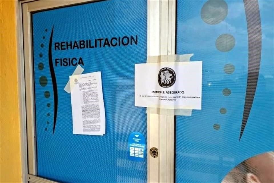 Uno de los lugares cateado es un local de nombre Rehabilitación Física, ubicado en calle Porfirio Díaz, en el casco municipal de San Nicolás.