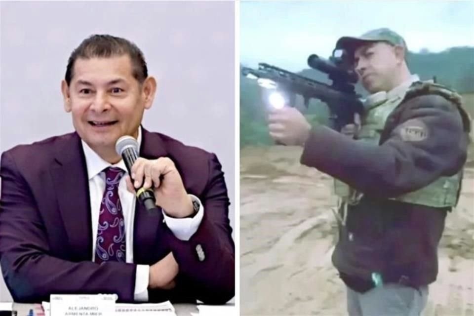 Alejandro Armenta (derecha), Gobernador de Puebla, habló sobre las indagatorias del Edil de Cuautempan, Gerardo Cortés.
