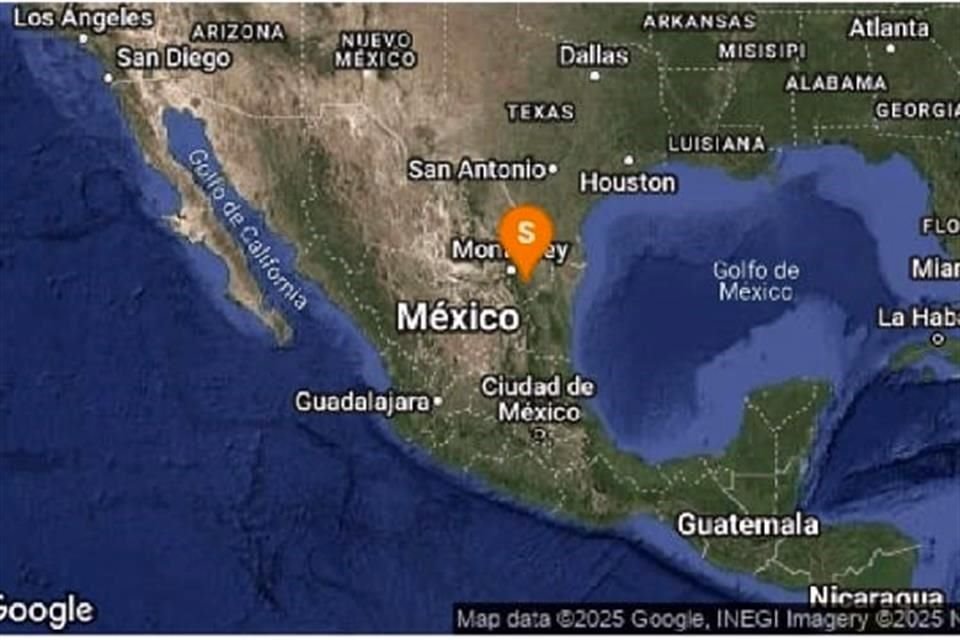 Sismológico Nacional reporta un sismo de magnitud 4.5 con epicentro en Montemorelos.