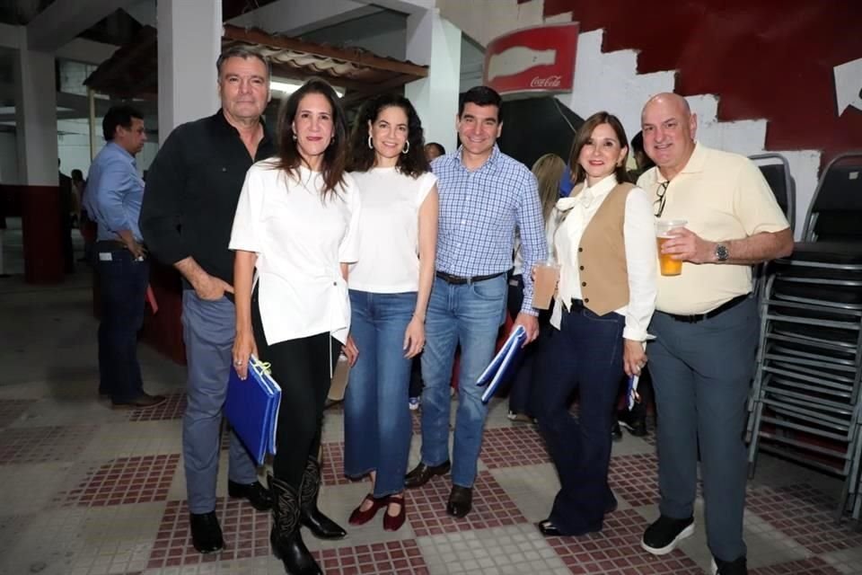 Jorge Garza, Cecilia Gamboa, Paulina Zambrano, Hernán Martínez, Marisa Rodríguez y Alfonso Gómez