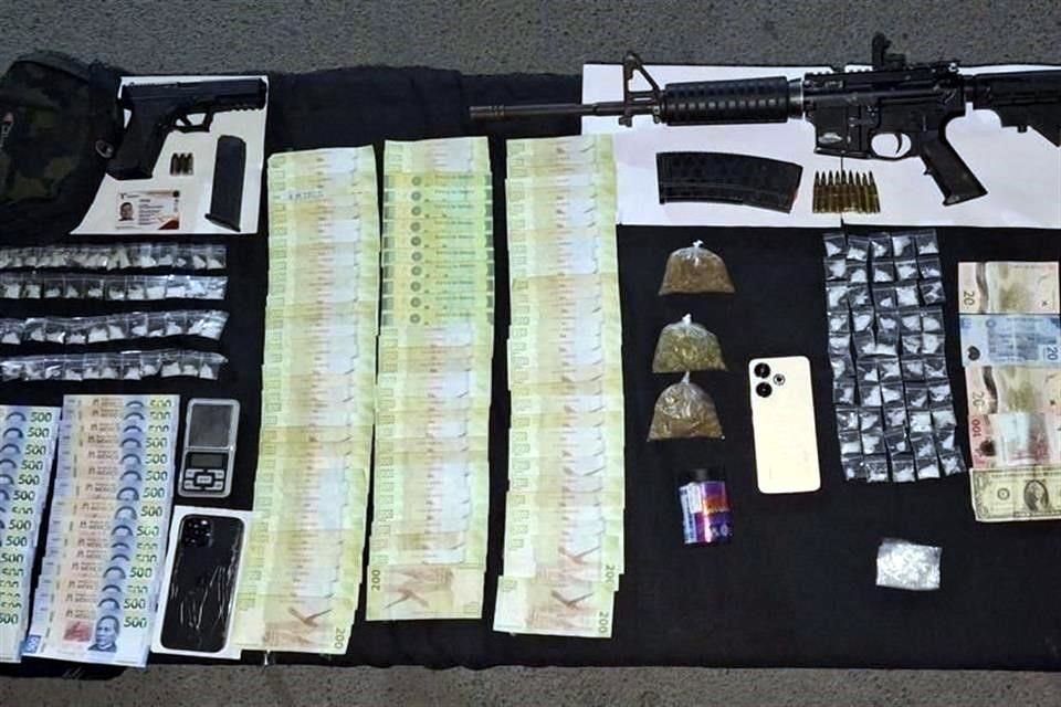 Lo asegurado a los detenidos.