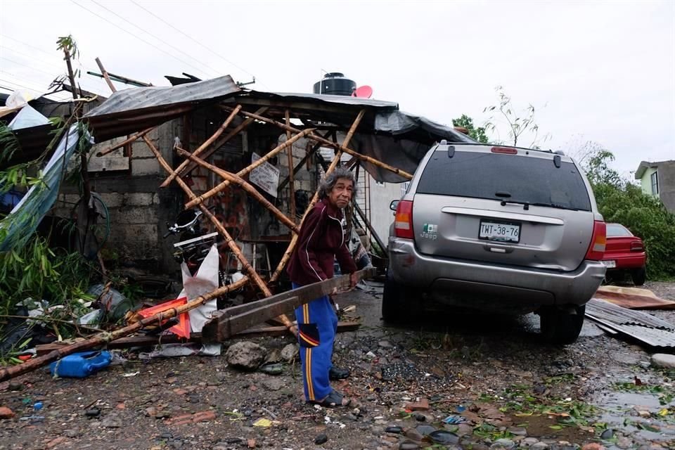 Daños que ocasionó 'Grace' en Poza Rica.