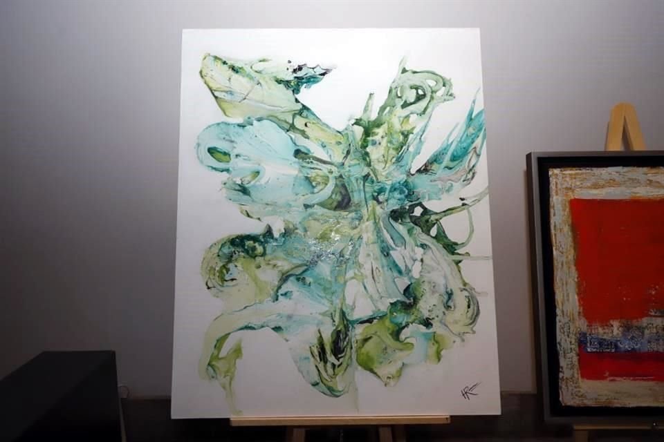Obra de la exposición de Causartt, que en esta ocasión se realiza para apoyar a estudiantes la agrupación Dividendo de Generosidad, que fundó Ricardo Margáin Zozaya.