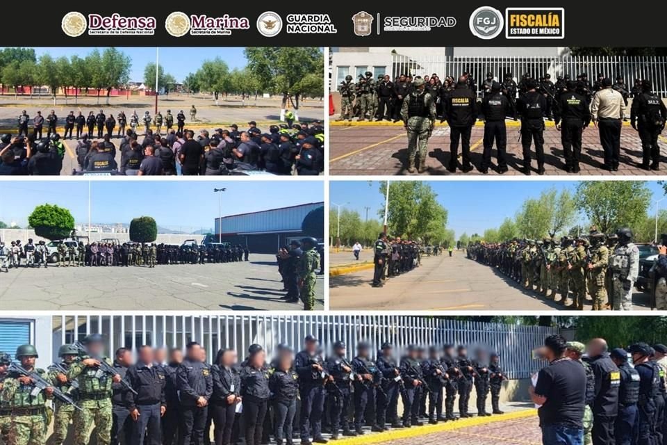 El despliegue de las fuerzas de seguridad y las acciones operativas comenzaron a las 9:00 horas, informó la Fiscalía mexiquense.