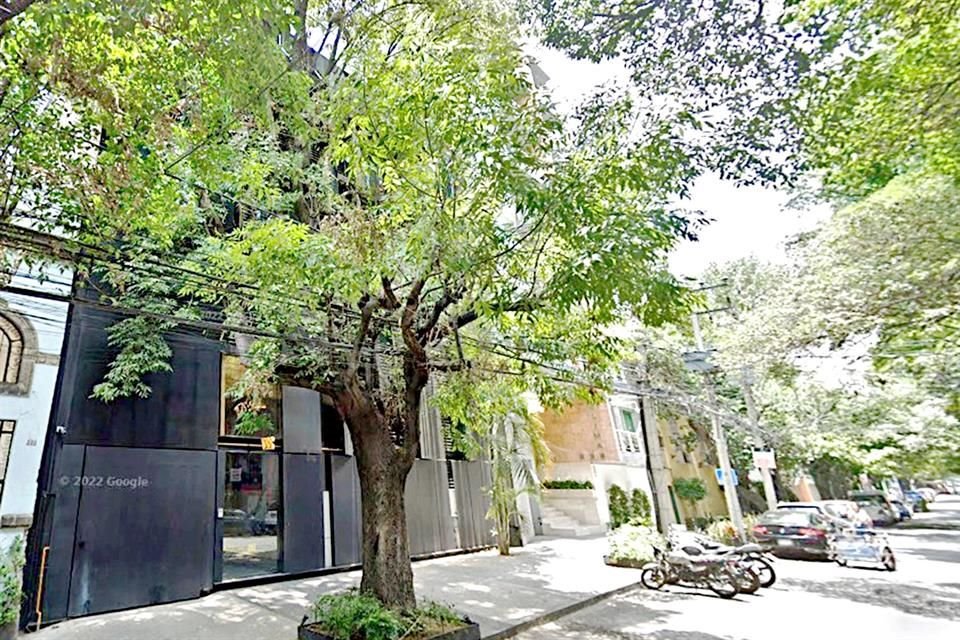 El lugar (detrás del árbol) da servicio de hospedaje, pese a que apenas está solicitando el uso de suelo.