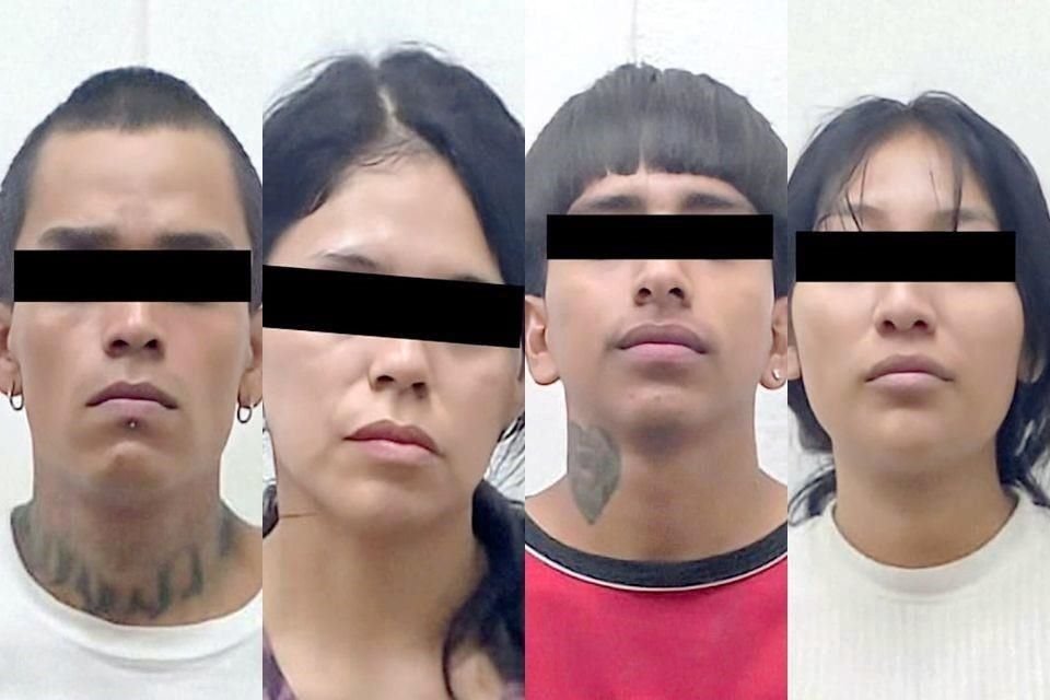 Los detenidos fueron identificados como José, Yesenia, Diego y Alondra.
