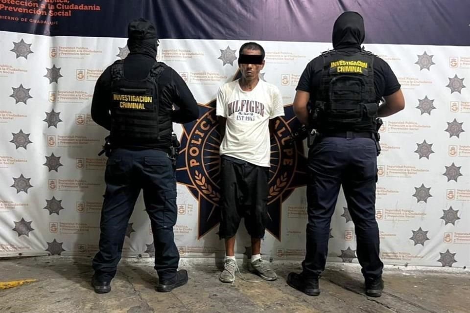 Luis, de 40 años, fue detenido por uniformados de la Policía de Guadalupe, a unas calles de donde cuatro horas antes se reportó un homicidio.