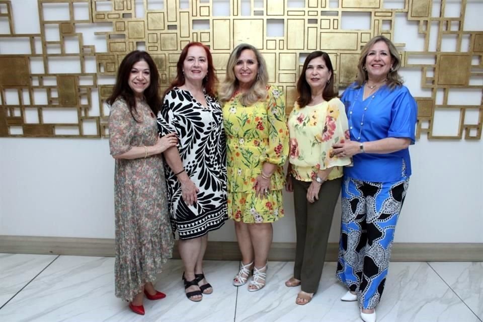 Lorena Magallanes, Thelma Lackner de Bueno, Lorena  Villarreal, Memis de Caballero y Alicia Torres de Guerra