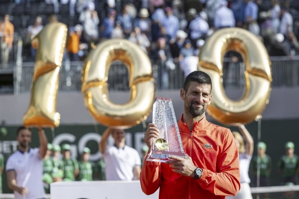 Novak Djokovic logró su título número 100 luego de conquistar el Abierto de Ginebra, tras vencer en la Final a Hubert Hurkacz.