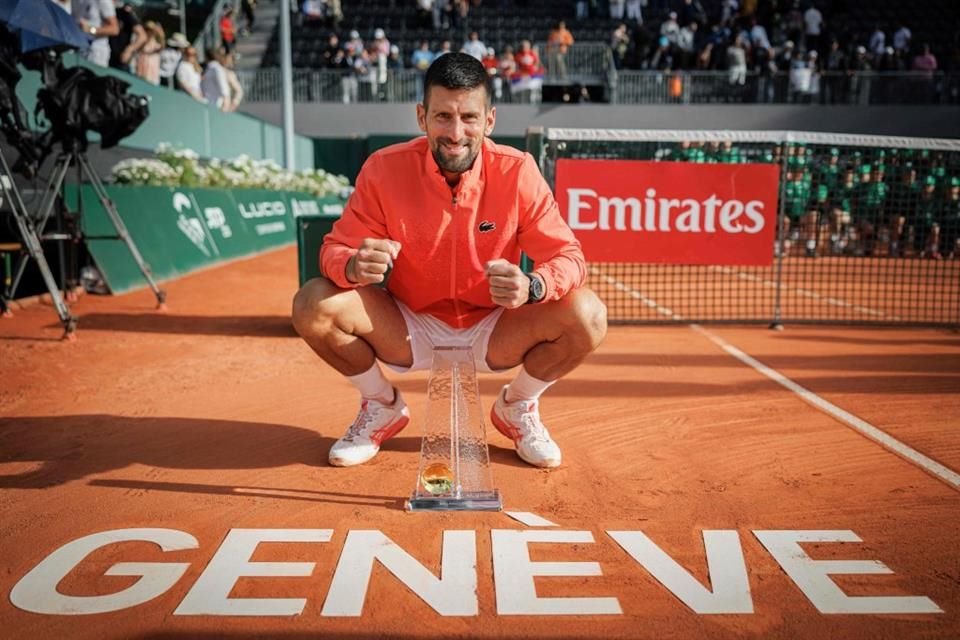 Novak Djokovic logró su título número 100 luego de conquistar el Abierto de Ginebra, tras vencer en la Final a Hubert Hurkacz.