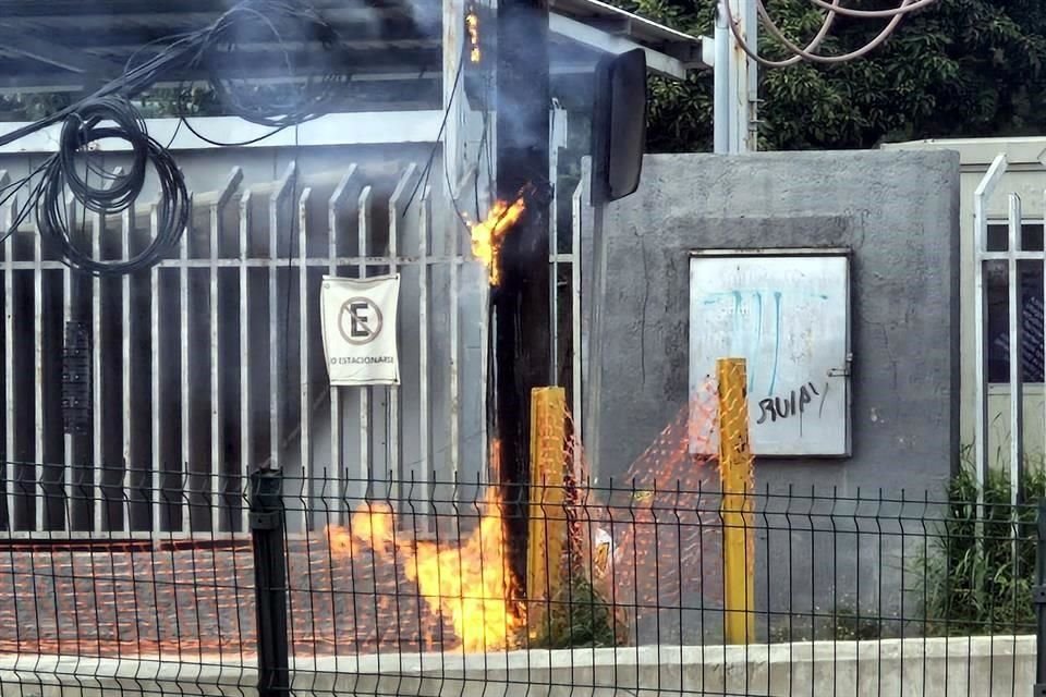 El siniestro se reportó a las 13:50 horas.