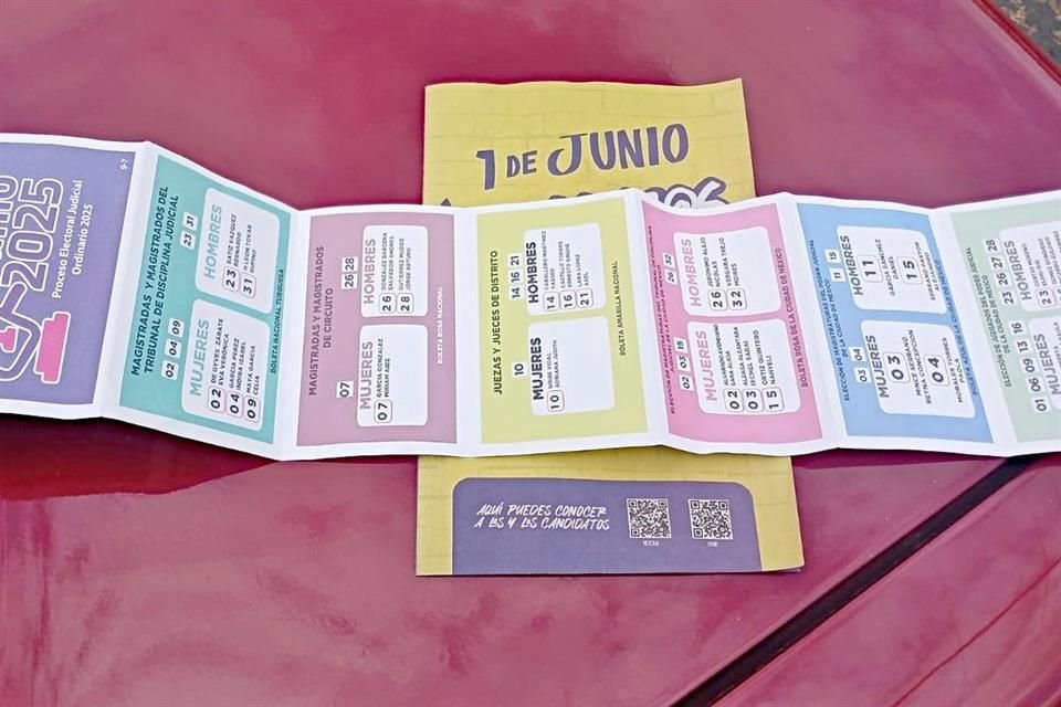 En los últimos días, estructuras gubernamentales y políticas incrementaron el reparto de acordeones para orientar el voto ciudadano en la elección judicial del próximo domingo 1 de junio.