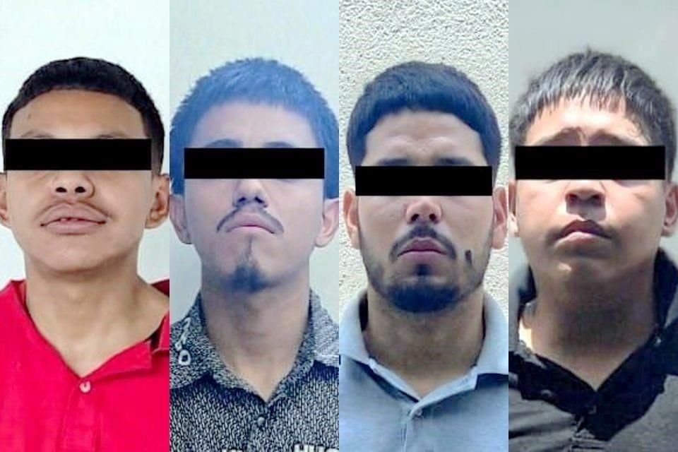 Los vinculados fueron identificados como Marco, de 20 años de edad; Alexis, de 22; Martín, de 23, y Víctor, de 24.