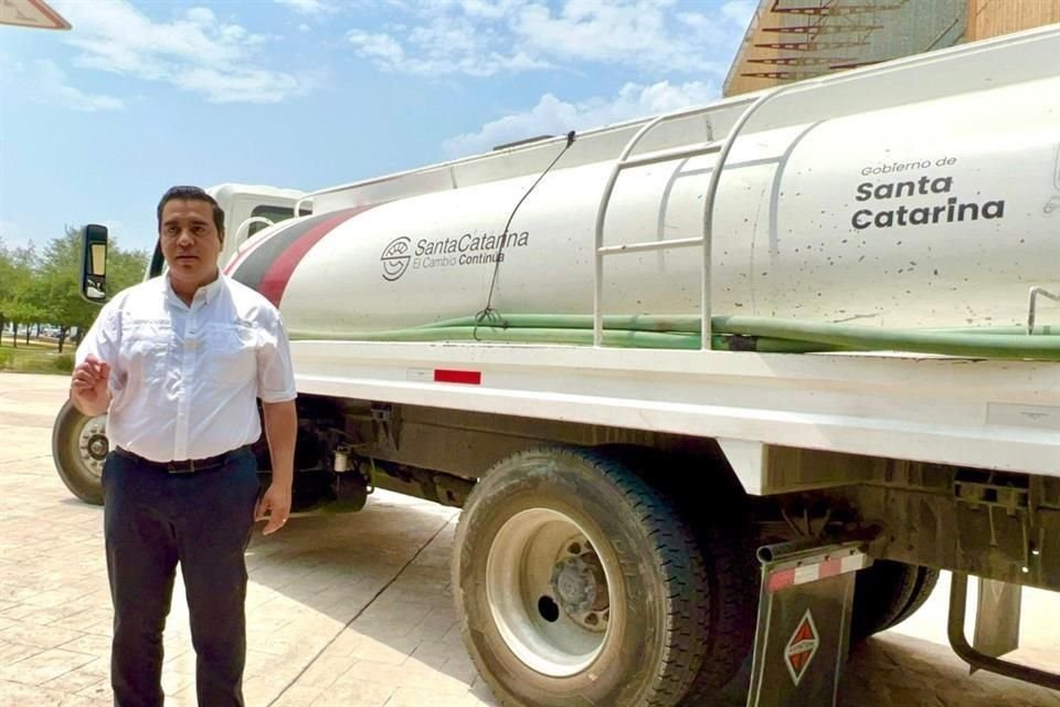 Jesús Nava, Alcalde de Santa Catarina, exigió diagnóstico ante cortes de agua en el municipio.