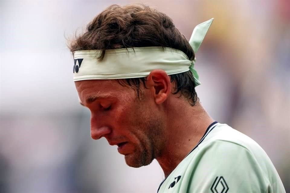 Casper Ruud no pudo en el Grand Slam francés.