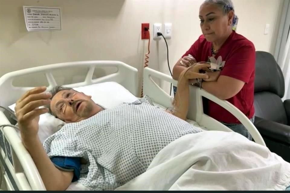 El fin de semana Alvarado Ginesi grabó un video postrado en cama desde el hospital en Durango donde es atendido.