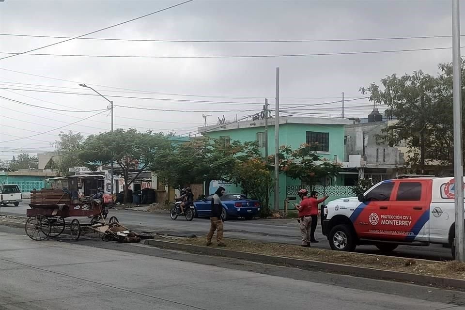 El incidente ocurrió cerca de las 14:30 horas en la Avenida Julio A. Roca y la calle Peseta, en la Colonia Fomerrey 23.