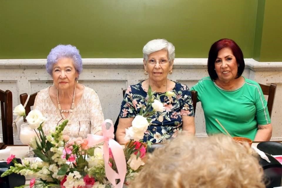 María de Jesús Elizondo de Zambrano, Carolina Guajardo Garza y Erolinda Garza de Flores