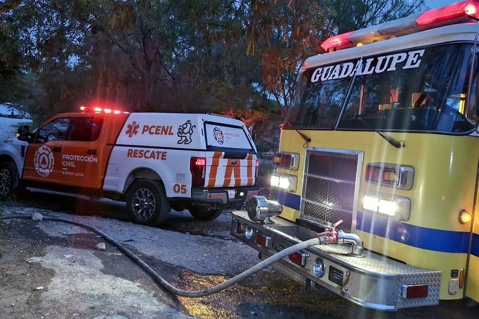 El siniestro se reportó en un predio ubicado en la orilla de la Autopista a Reynosa y el Camino al Ranchito Uno.