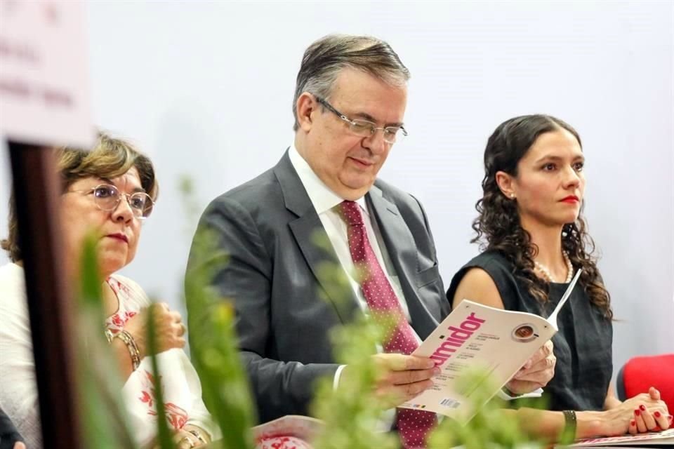 Marcelo Ebrard, Secretario de Economía se mantiene atento sobre la respuesta de EU en términos de la imposición de aranceles.