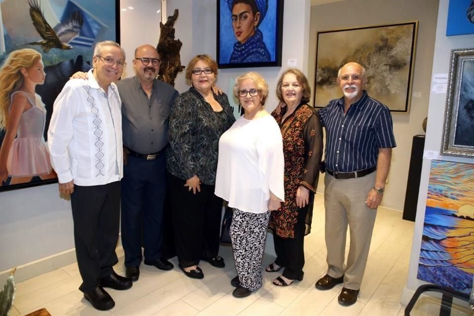 Víctor Garza, Antonio Lozano, Meguy de León, Bertha Laura Sepúlveda, Delia Cantú y Enrique de la Torre