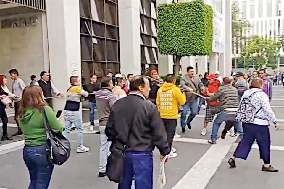 El zafarrancho se registró ayer por la mañana en las oficinas judiciales de la Colonia Doctores.