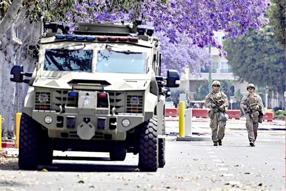 Tanto en la capital estadounidense como en ciudades de California se reforzó la seguridad previo al desfile militar de hoy y las manifestaciones contra Trump.