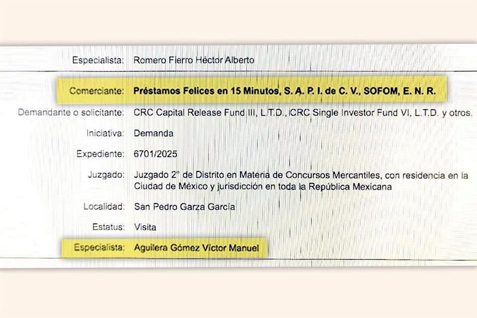 Víctor Manuel Aguilera Gómez fue designado como visitador para el Concurso Mercantil de la Sofom Préstamos Felices.