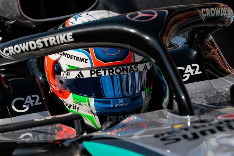 Kimi Antonelli a bordo del Mercedes.
