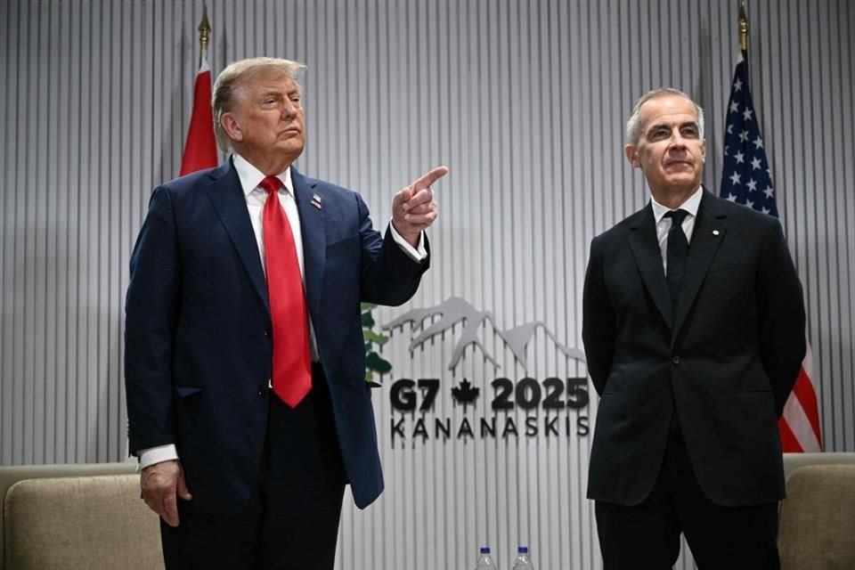 El Presidente de Estados Unidos, Donald Trump, se reunió con el Primer Ministro canadiense, Mark Carney, en marco de cumbre del G7.