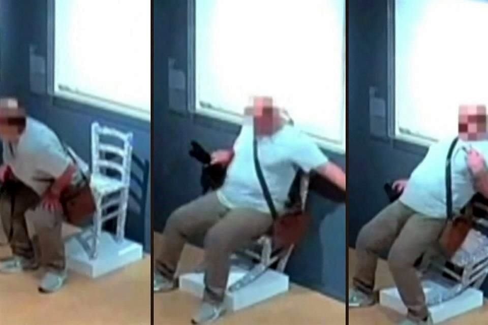 La secuencia del daño a la pieza 'Van Gogh Chair' quedó registrada en las cámaras de seguridad del museo Palazzo Maffei.