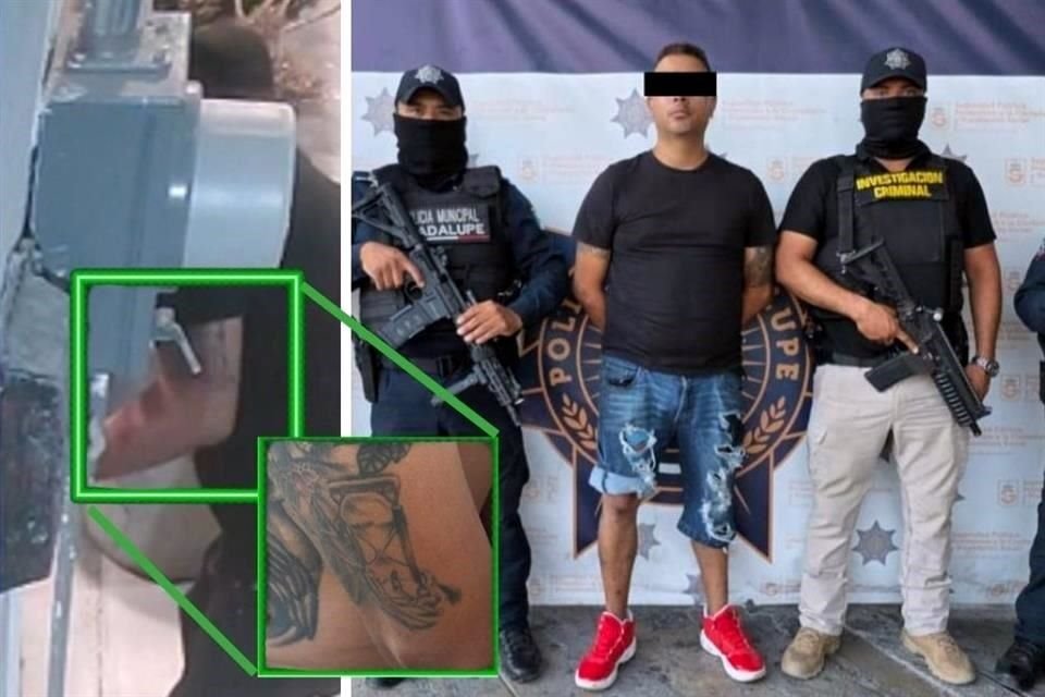 Manuel, de 39 años, fue identificado por los tatuajes que tiene en un brazo y fueron captados en video durante un robo.