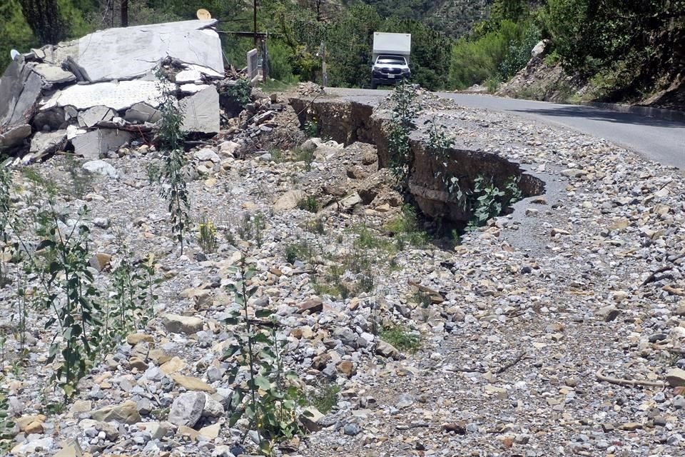  Los daños han crecido, con desgajamientos en varias de las comunidades. 