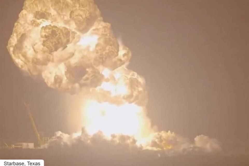 El cohete Starship de SpaceX, empresa del magnate Elon Musk, explotó cuando se realizaban pruebas de ignición estática en Texas.