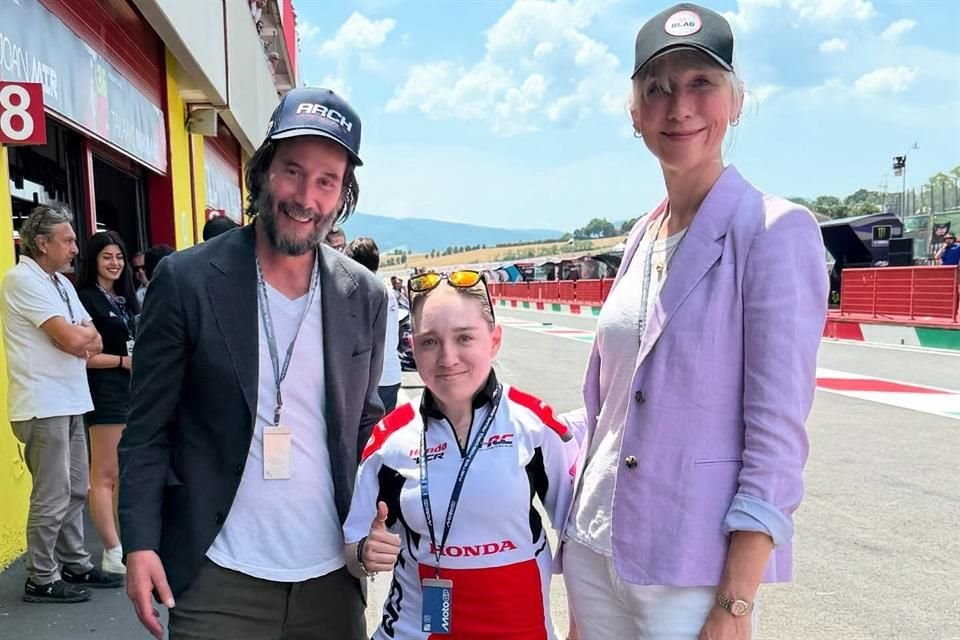 Reeves y Grant fueron captados en múltiples actividades en el Moto GP.