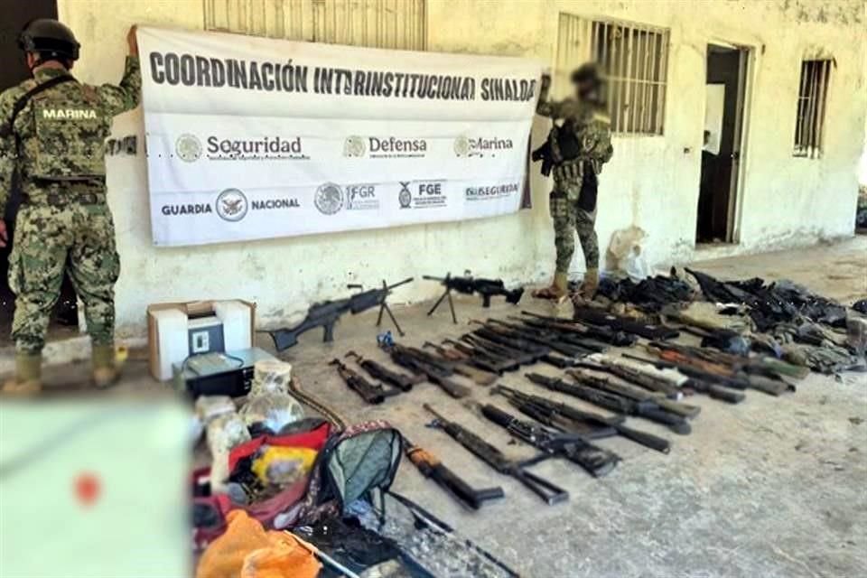 Armas de alto poder y cargadores fueron incautados este fin de semana en Sinaloa