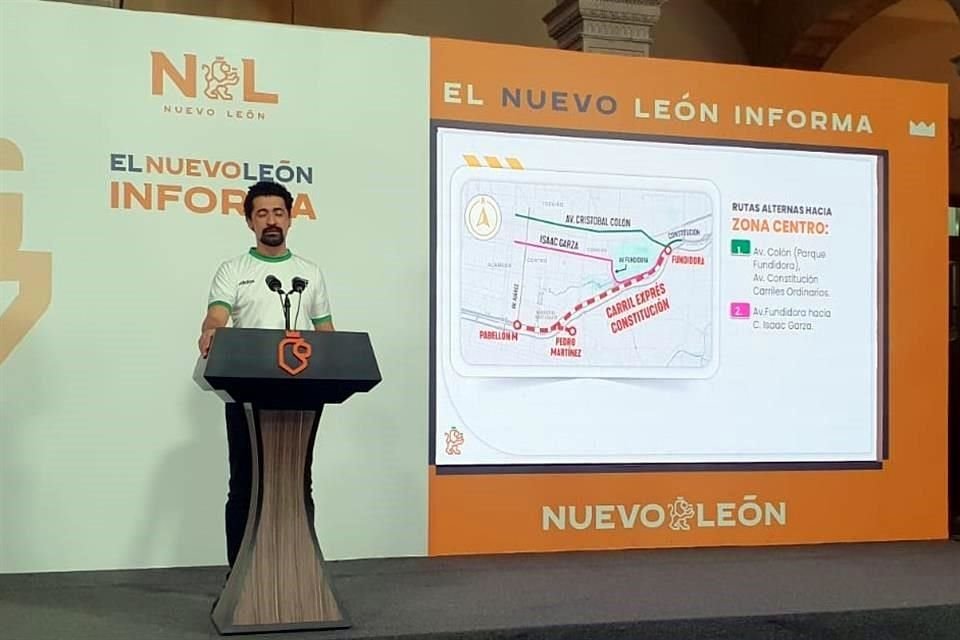  Abraham Vargas, director de Metrorrey, en conferencia de prensa.