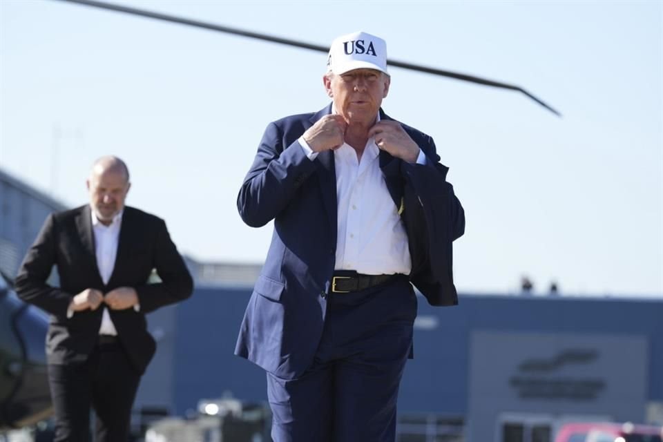 El Presidente Donald Trump a su llegada a Nueva Jersey, el 6 de julio del 2025.