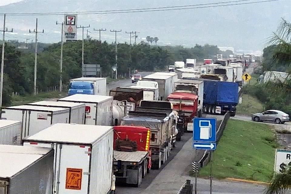 Due to the accident, traffic jams occurred.