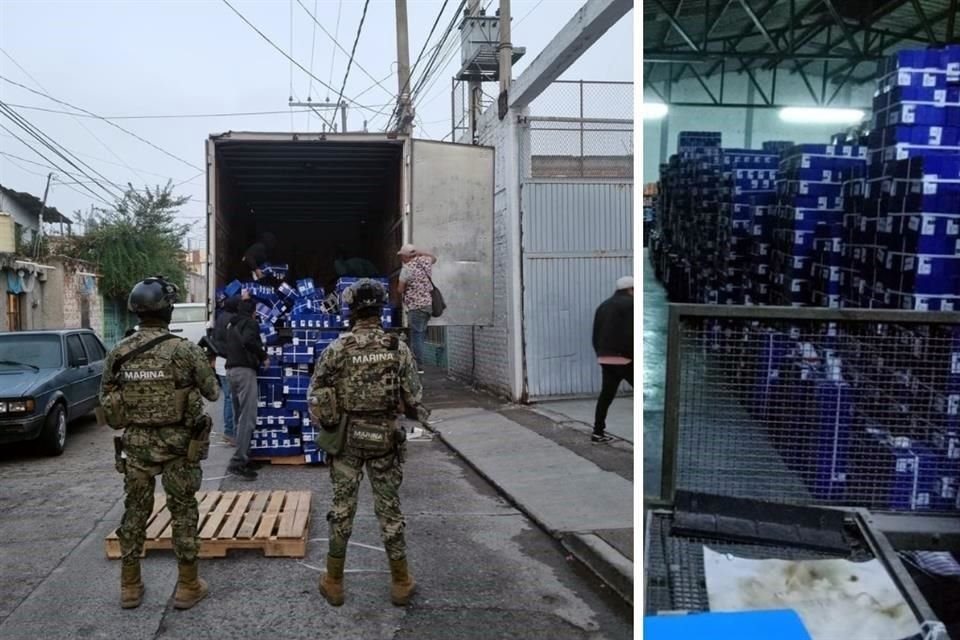 Las autoridades intervinieron dos inmuebles, uno que funcionaba como centro clandestino de maquila y un almacén de productos terminados.