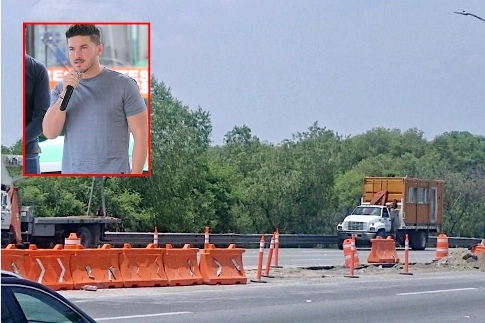 El Gobernador Samuel García sufrió el tráfico en Bulevar Miguel de la Madrid y ordenó molesto frenar una obra municipal.