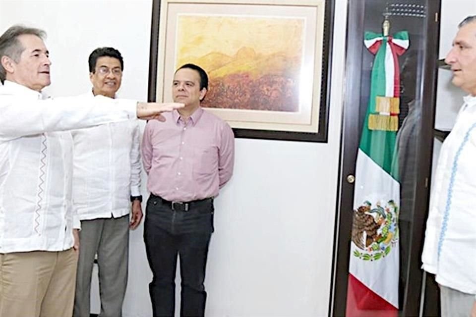 Hernán Bermúdez y Adán Augusto López