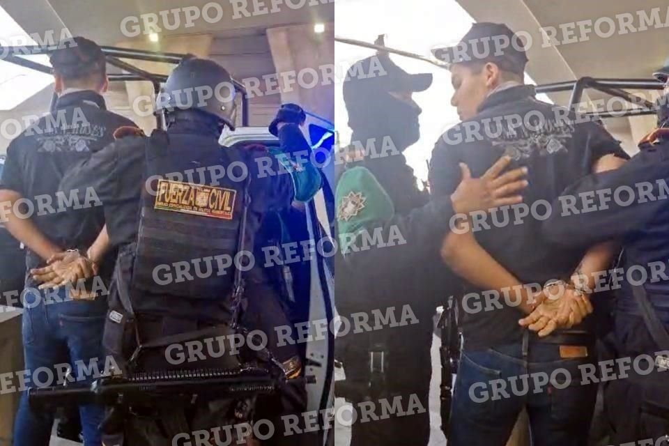 De acuerdo con testigos, los jóvenes estaban repartiendo volantes abajo del puente de Miguel Alemán y Andrés Guajardo, en el Centro de Apodaca.