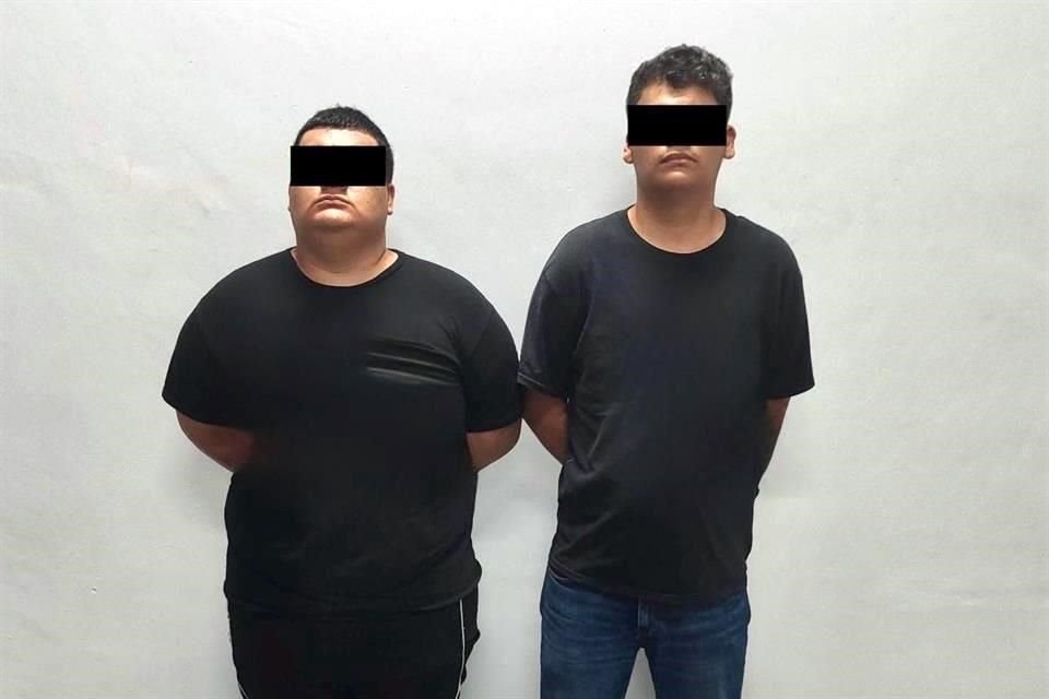 Fuerza Civil identificó a los detenidos como Armando Jahaziel y Jesús Eliazar.