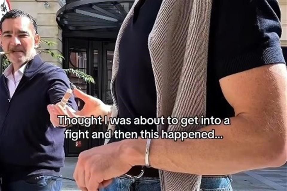 El senador apareció en la transmisión de un influencer en Londres.