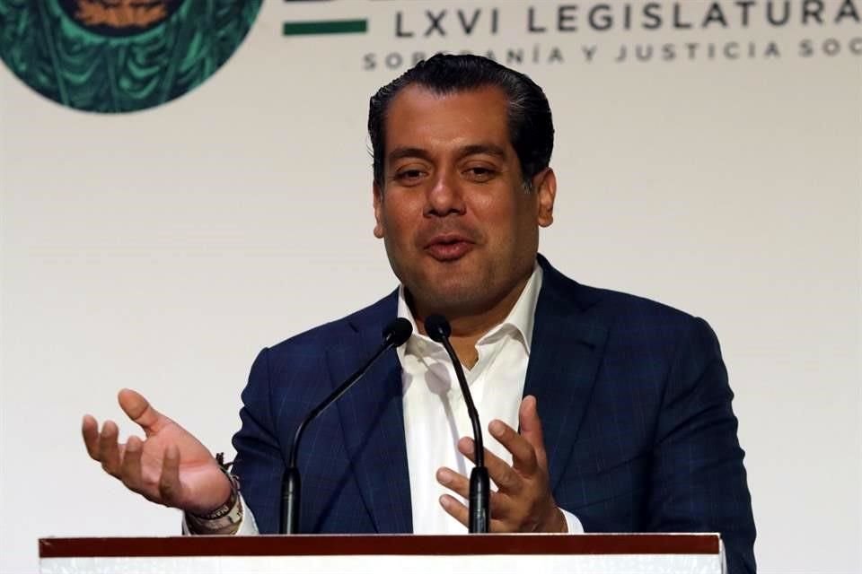 Gutiérrez Luna en conferencia de prensa en San Lázaro.