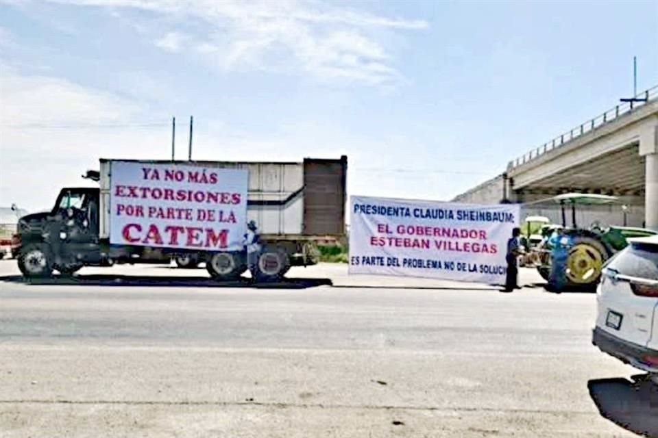 El pasado 4 de agosto, transportistas y productores agrícolas se manifestaron en la Laguna, especialmente en Gómez Palacio, para denunciar las extorsiones de la CATEM.