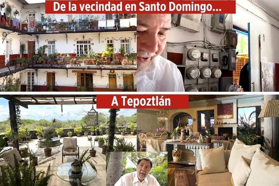 Fernández Noroña compró una casa con extensión de 1,200 metros cuadrados en 12 mdp en Tepoztlán, Morelos.